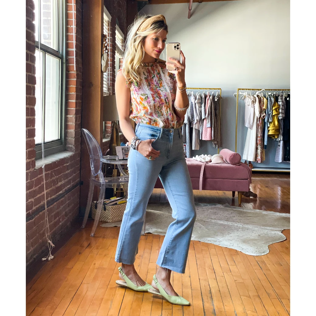 BURU White Label Clothing Flutter Sleeve Pleated Top - Floral 14 BURU White Label Clothing Flutter Sleeve Pleated Top - Floral