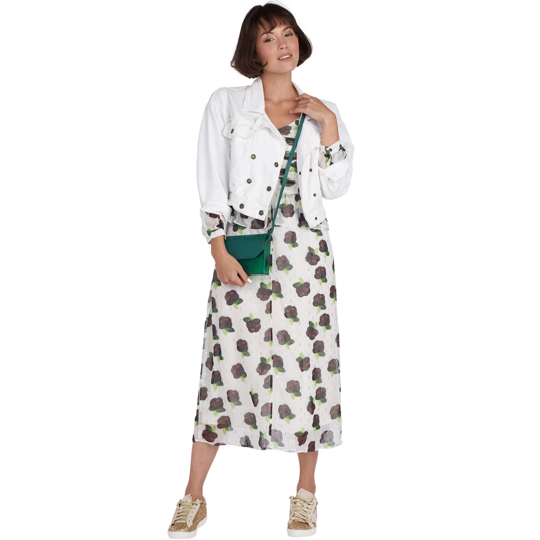 BURU White Label Front To Back Peplum Dress - Black And White Floral - Final Sale Clothing 15 BURU White Label Front To Back Peplum Dress - Black And White Floral - Final Sale Clothing