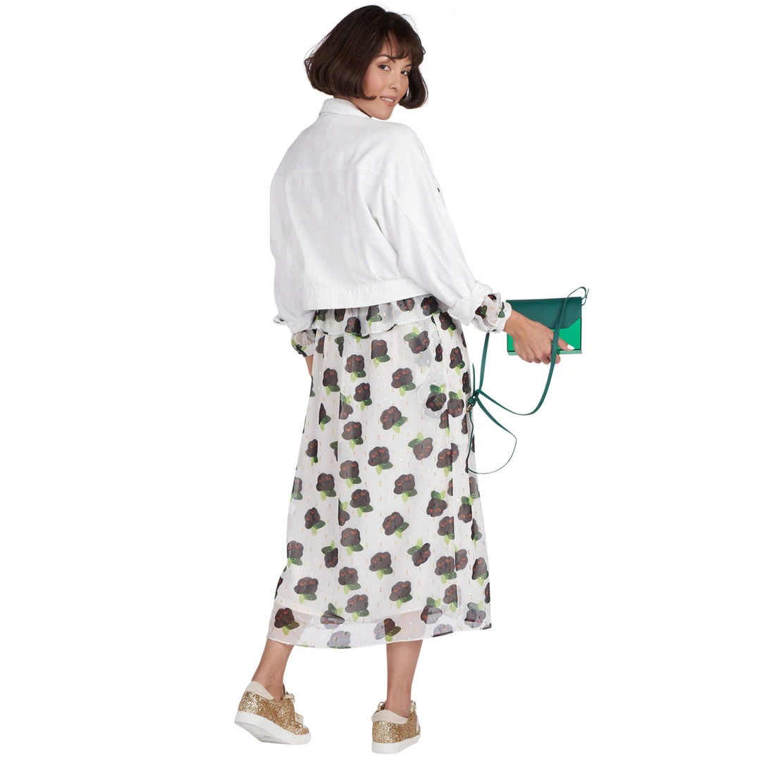 BURU White Label Front To Back Peplum Dress - Black And White Floral - Final Sale Clothing 17 BURU White Label Front To Back Peplum Dress - Black And White Floral - Final Sale Clothing