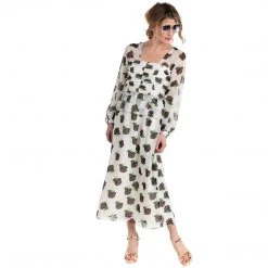 BURU White Label Front To Back Peplum Dress - Black And White Floral - Final Sale Clothing 28 BURU White Label Front To Back Peplum Dress - Black And White Floral - Final Sale Clothing