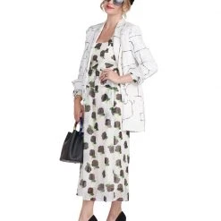 BURU White Label Front To Back Peplum Dress - Black And White Floral - Final Sale Clothing 24 BURU White Label Front To Back Peplum Dress - Black And White Floral - Final Sale Clothing