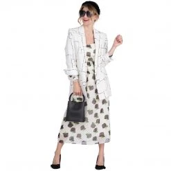 BURU White Label Front To Back Peplum Dress - Black And White Floral - Final Sale Clothing 26 BURU White Label Front To Back Peplum Dress - Black And White Floral - Final Sale Clothing