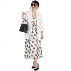 BURU White Label Front To Back Peplum Dress - Black And White Floral - Final Sale Clothing 37 BURU White Label Front To Back Peplum Dress - Black And White Floral - Final Sale Clothing