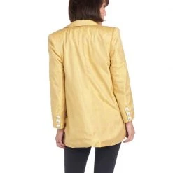 BURU Pink Label Clothing Open Blazer - Gold Cotton - Final Sale