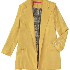 BURU Pink Label Clothing Open Blazer - Gold Cotton - Final Sale