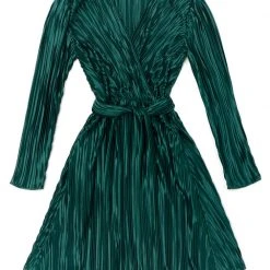 BURU White Label Pleated Mini Dress - Emerald Clothing