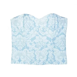 BURU Pink Label BURU X Hunter Blake Sweetheart Bustier - Blue Damask