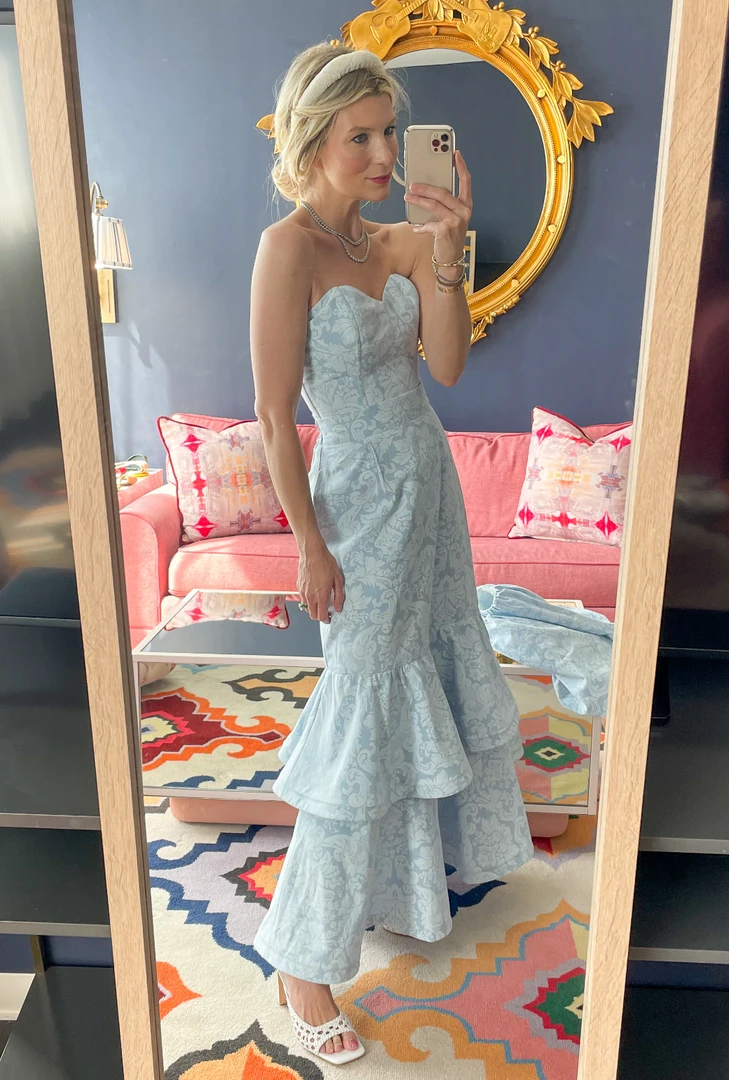 BURU Pink Label BURU X Hunter Blake Sweetheart Bustier - Blue Damask 8 BURU Pink Label BURU X Hunter Blake Sweetheart Bustier - Blue Damask