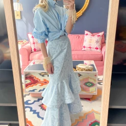 BURU Pink Label BURU X Hunter Blake - Trumpet Teagan - Blue Damask