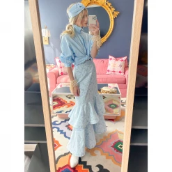 BURU Pink Label BURU X Hunter Blake - Trumpet Teagan - Blue Damask