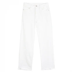 BURU White Label Classic Straight Leg Jeans - White