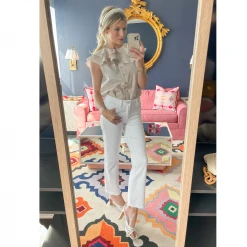 BURU White Label Classic Straight Leg Jeans - White