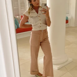 BURU White Label High Rise Sailor Jeans - Terracota Clothing