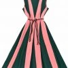 BURU White Label Dresses Jester Dress - Pink & Green