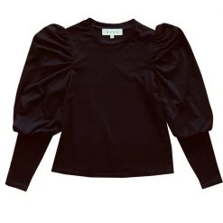 BURU White Label Tops Long Sleeve Sivas Statement Tee - Black