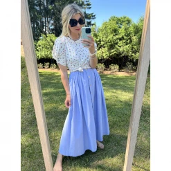 BURU Pink Label Le Scoop Dress - Blue Oxford 24 BURU Pink Label Le Scoop Dress - Blue Oxford