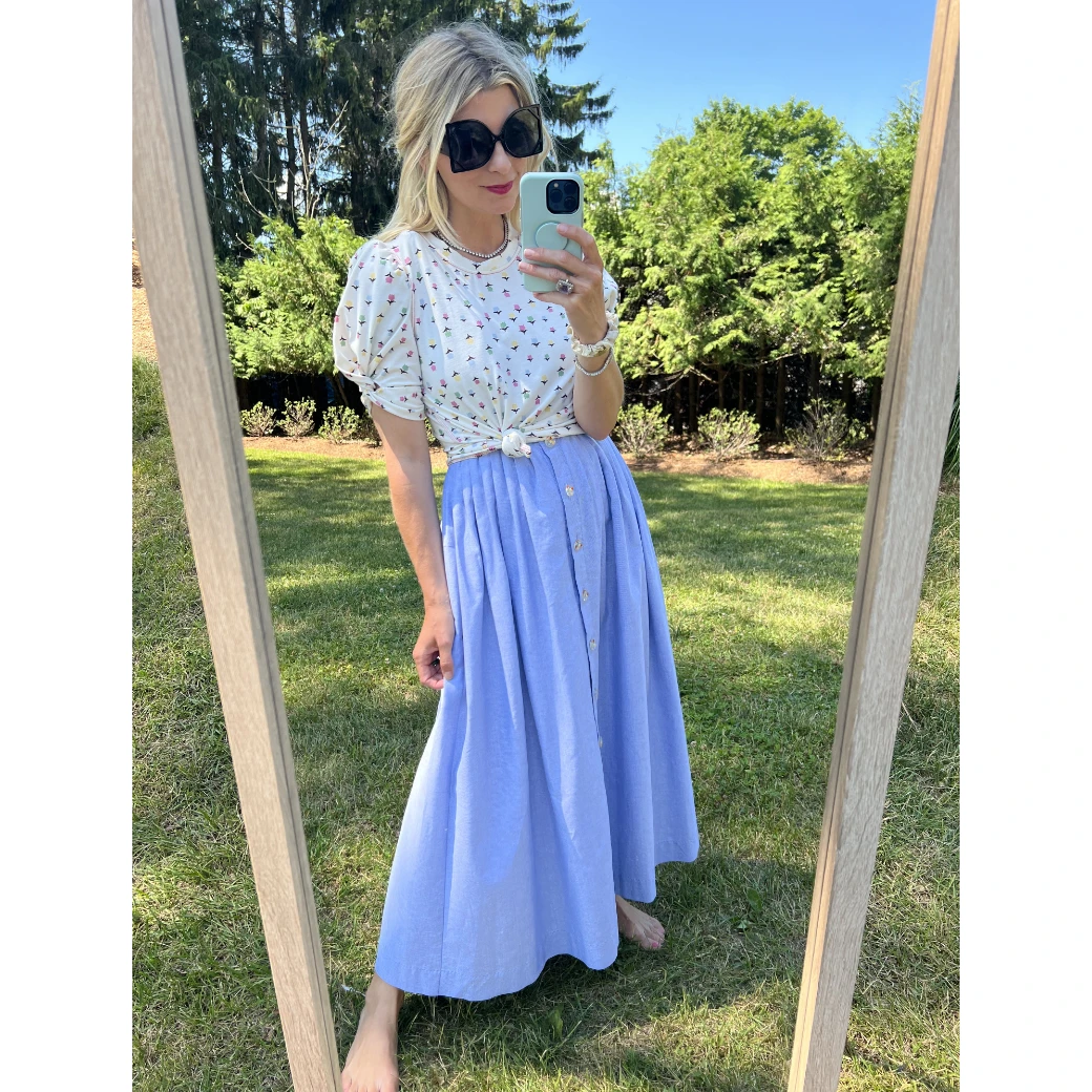 BURU Pink Label Le Scoop Dress - Blue Oxford 13 BURU Pink Label Le Scoop Dress - Blue Oxford