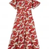 BURU Pink Label The Donna Day Gown - Red Crane 2 BURU Pink Label The Donna Day Gown - Red Crane