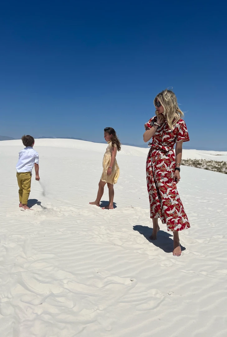 BURU Pink Label The Donna Day Gown - Red Crane 5 BURU Pink Label The Donna Day Gown - Red Crane