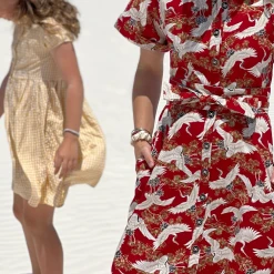 BURU Pink Label The Donna Day Gown - Red Crane 17 BURU Pink Label The Donna Day Gown - Red Crane