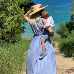 BURU Pink Label Le Scoop Dress - Blue Oxford 17 BURU Pink Label Le Scoop Dress - Blue Oxford