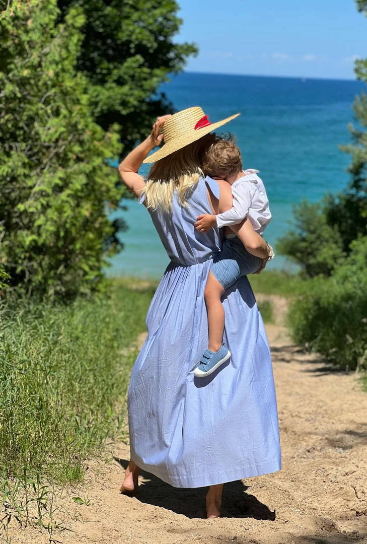 BURU Pink Label Le Scoop Dress - Blue Oxford 6 BURU Pink Label Le Scoop Dress - Blue Oxford