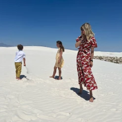 BURU Pink Label The Donna Day Gown - Red Crane 21 BURU Pink Label The Donna Day Gown - Red Crane