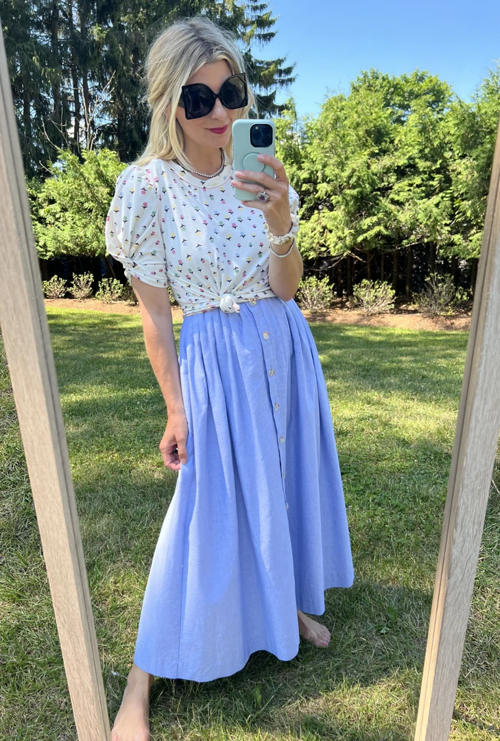 BURU Pink Label Le Scoop Dress - Blue Oxford 8 BURU Pink Label Le Scoop Dress - Blue Oxford