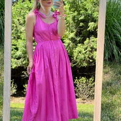 BURU Pink Label Le Scoop Dress - Hot Pink Clothing 16 BURU Pink Label Le Scoop Dress - Hot Pink Clothing