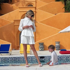 BURU White Label Long Sleeve Mod Top - White Embroidery 27 BURU White Label Long Sleeve Mod Top - White Embroidery