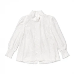 BURU White Label Long Sleeve Mod Top - White Embroidery 33 BURU White Label Long Sleeve Mod Top - White Embroidery