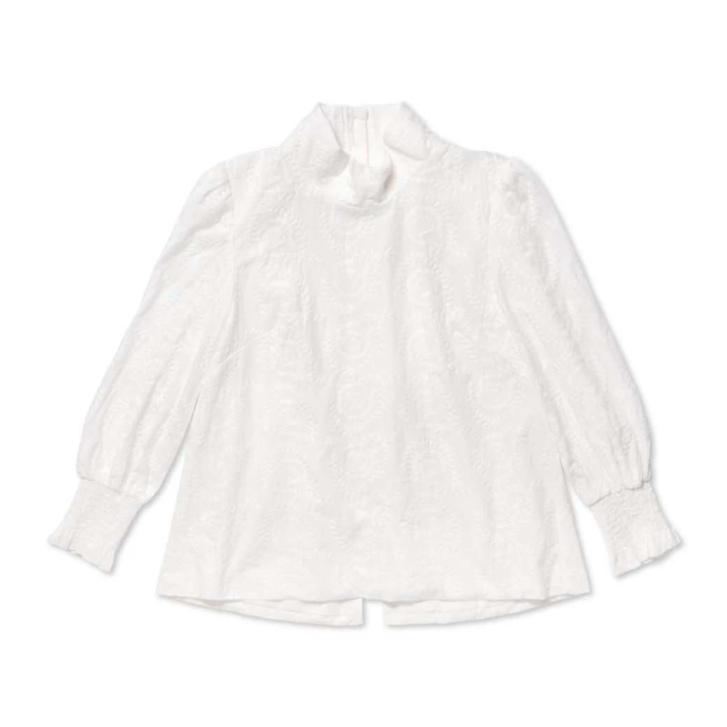 BURU White Label Long Sleeve Mod Top - White Embroidery 18 BURU White Label Long Sleeve Mod Top - White Embroidery