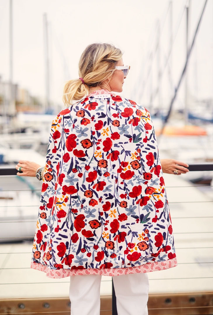 BURU White Label Mama Cape - Red Paisley 7 BURU White Label Mama Cape - Red Paisley