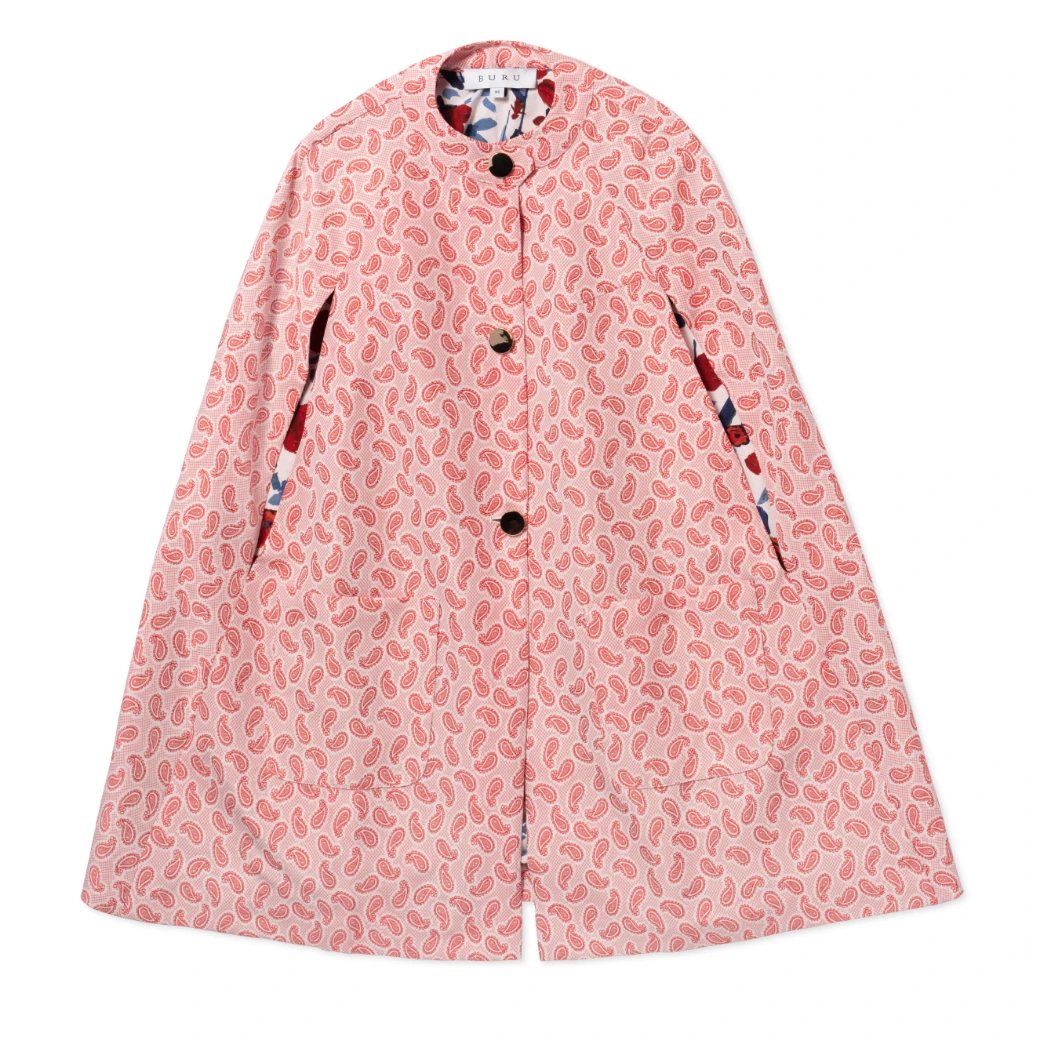BURU White Label Mama Cape - Red Paisley 16 BURU White Label Mama Cape - Red Paisley