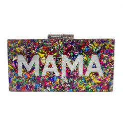 BURU Accessories Confetti MAMA Clutch - Rainbow
