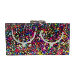 BURU Accessories Confetti MAMA Clutch - Rainbow