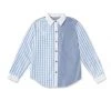 BURU White Label Tops Mel Mixed Button Down Shirt - Blue Stripe