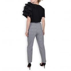 BURU White Label Clothing Bleu Et Noir Trousers - Final Sale