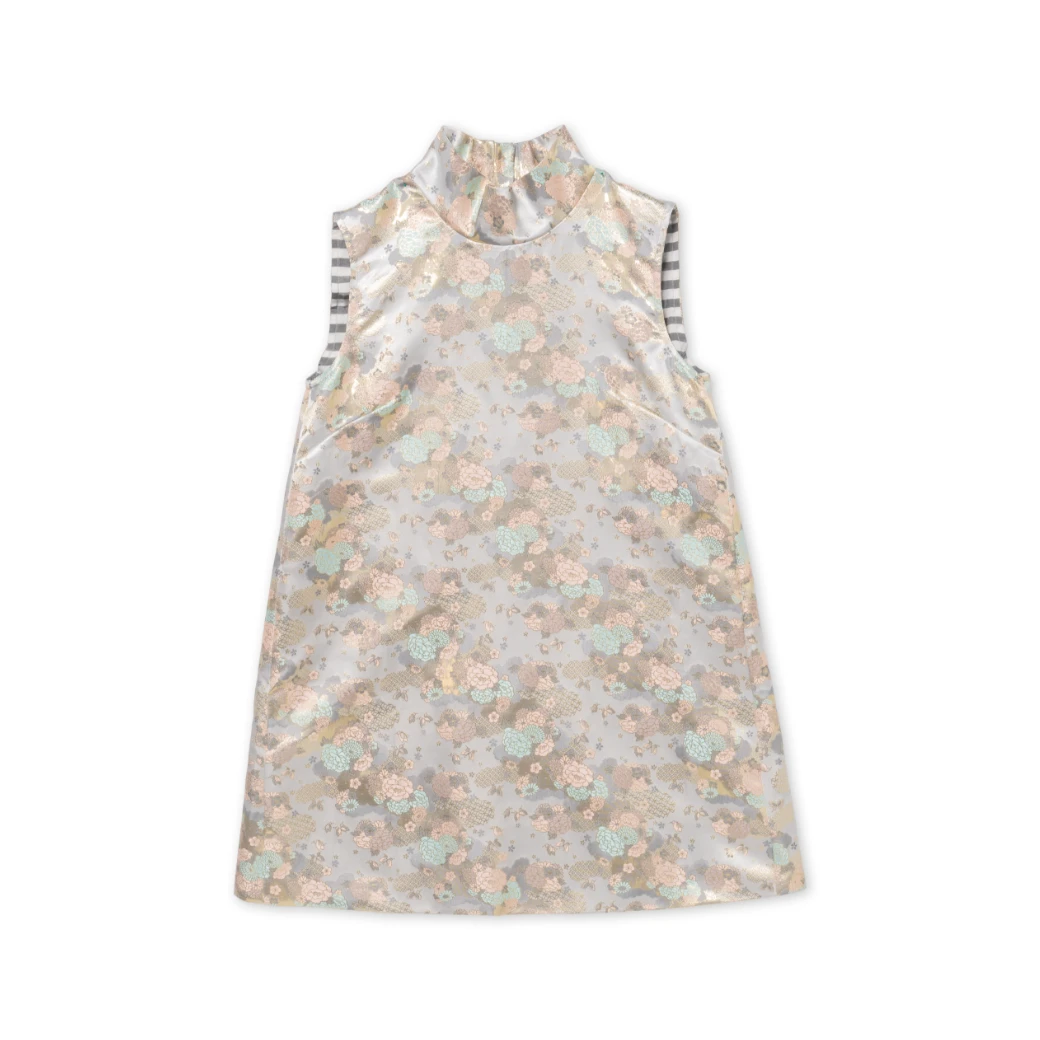 BURU White Label Sleeveless Mod Dress - Silver Chinoiserie 12 BURU White Label Sleeveless Mod Dress - Silver Chinoiserie