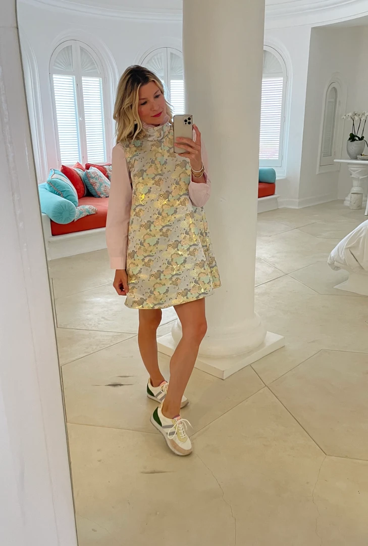 BURU White Label Sleeveless Mod Dress - Silver Chinoiserie 7 BURU White Label Sleeveless Mod Dress - Silver Chinoiserie