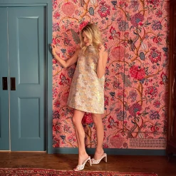 BURU White Label Sleeveless Mod Dress - Silver Chinoiserie 17 BURU White Label Sleeveless Mod Dress - Silver Chinoiserie