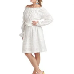 BURU White Label Clothing On & Off The Shoulder Mini Dress - White Star 27 BURU White Label Clothing On & Off The Shoulder Mini Dress - White Star