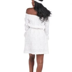 BURU White Label Clothing On & Off The Shoulder Mini Dress - White Star 24 BURU White Label Clothing On & Off The Shoulder Mini Dress - White Star