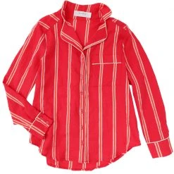 BURU White Label Clothing PJ Blouse - Red Stripe