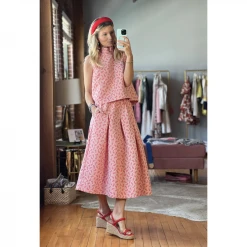 BURU White Label Paisley Party Skirt - Red Clothing