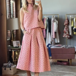 BURU White Label Paisley Party Skirt - Red Clothing