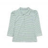 BURU White Label Peter Pan Tee - Green & Blue Stripe Clothing