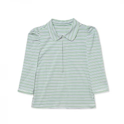 BURU White Label Peter Pan Tee - Green & Blue Stripe Clothing