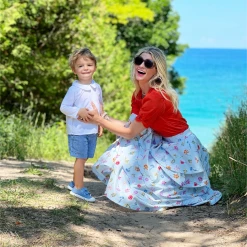 Clothing Pink Label Teagan Midi- Blue Tulip