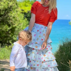 Clothing Pink Label Teagan Midi- Blue Tulip